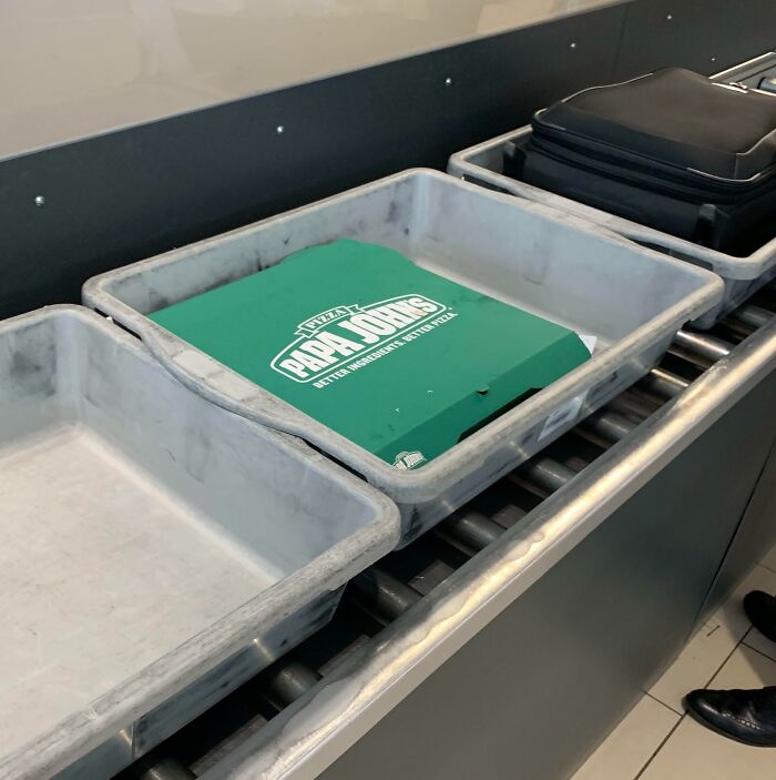 Dude Going Through Airport Security Had 2 Pizzas As Carry-Ons