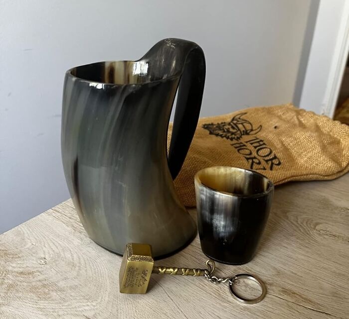 Raise A Horn To Valhalla With The Viking Drinking Horn Mug: A Toast To Adventure And Bravery!