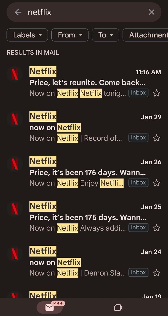 I Canceled My Netflix Subscription Last July Because I Didn't Want To Use It Anymore, And Ever Since, They Have Barraged Me With These Emails, Trying To Get Me To Come Back