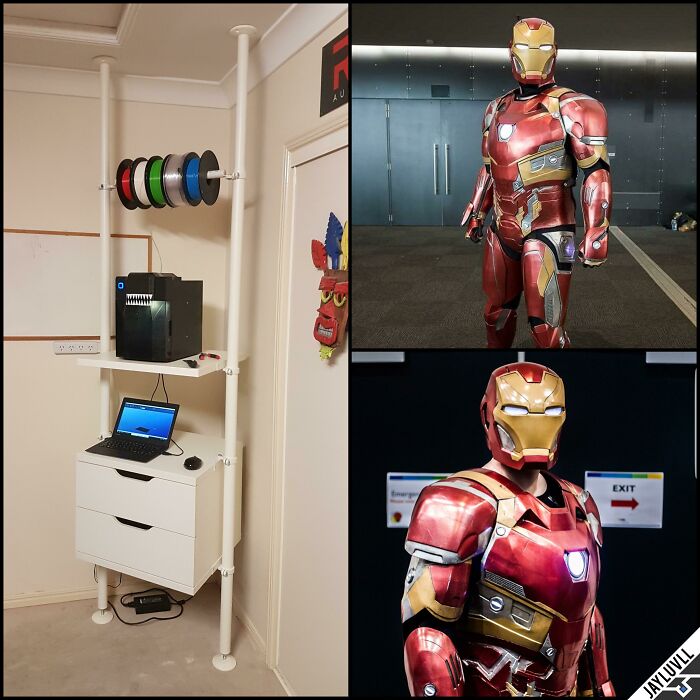 Proof That Perseverance Pays Off...my Full Iron Man Suit, Printed In Many, Many Pieces On My Tiny Up Mini Over 6 Months