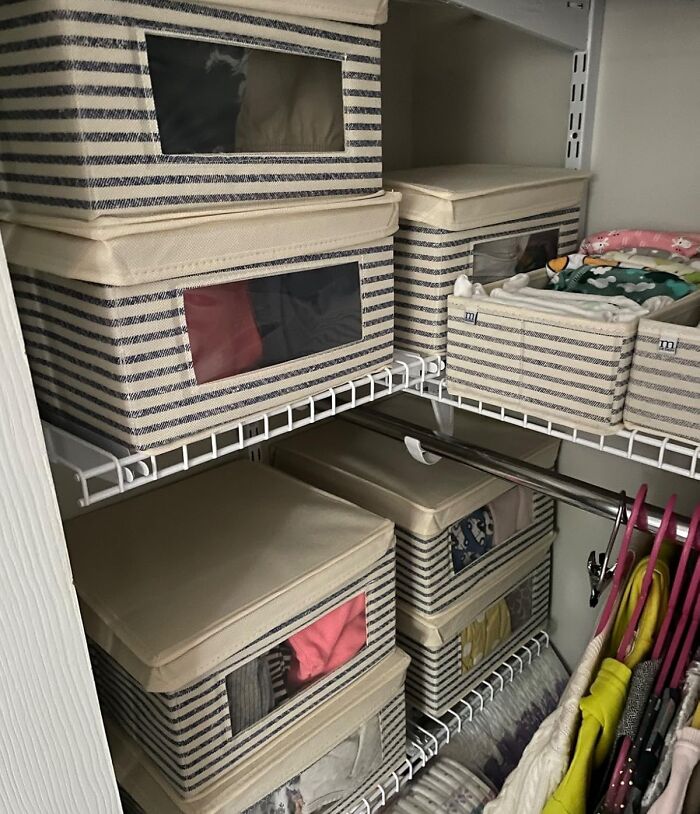  Medium Fabric Stackable Closet Storage Organizer Box: Transform Your Closet From Cluttered Chaos To Organized Bliss!