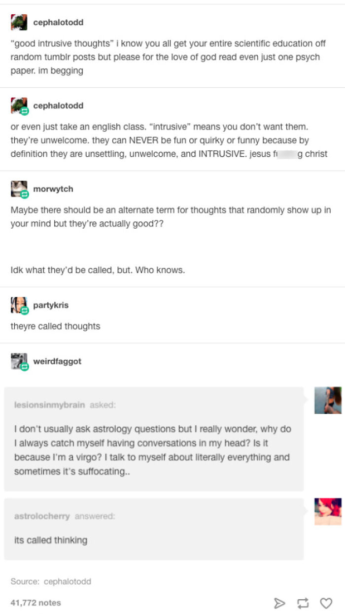 Tumblr Users Learn About Thoughts