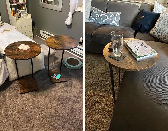  Round End Table: Maximize Your Living Space With A Table That Effortlessly Slides Under Your Couch Or Bed