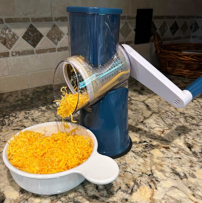  Rotary Cheese Grater: Grate Parmesan, Cheddar, Mozzarella, And More With Ease.