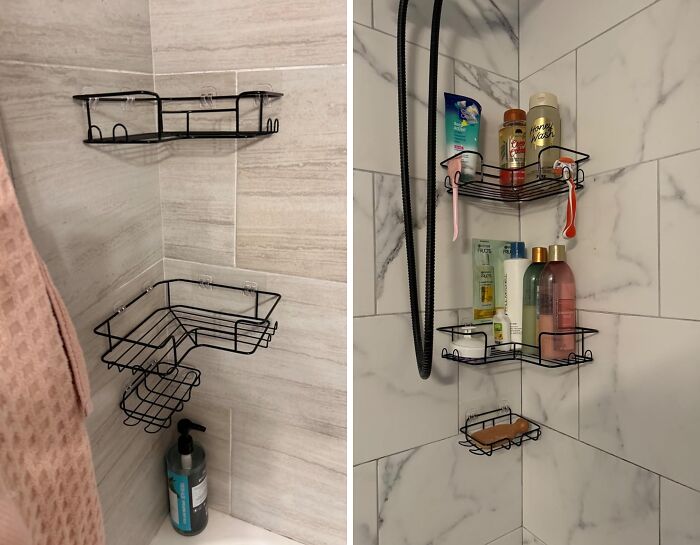 Install The Adhesive Corner Shower Caddy For Clutter-Free Shower Time