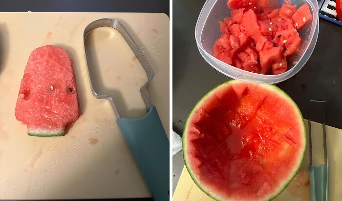 Enjoy Mess-Free Melon All Summer Long With The 3-In-1 Watermelon Fork, Slicer, And Cutter