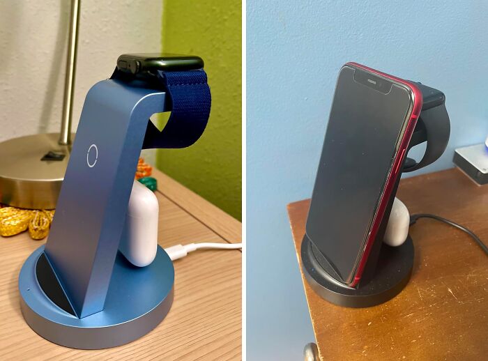 Declutter Your Nightstand And Power Up All Your Apple Essentials With A Sleek 3-In-1 Charging Station For iPhone, Apple Watch, And AirPods