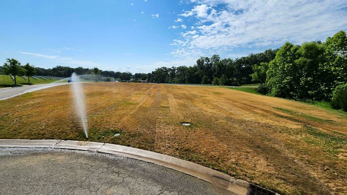 Our Company Installed 50,000 Square Feet Of Sod 2 Weeks Ago At A National Veteran Cemetery