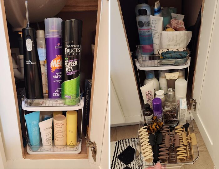 This 2-Tier Organizer Will Make Your Under-Sink Chaos A Thing Of The Past