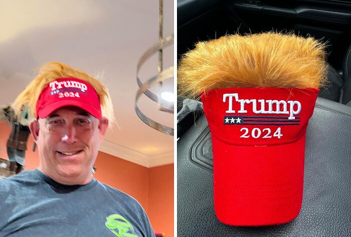 Few Items On This List Are As Simultaneously Supportive And Mocking As This Iconic Trump Wig Hat