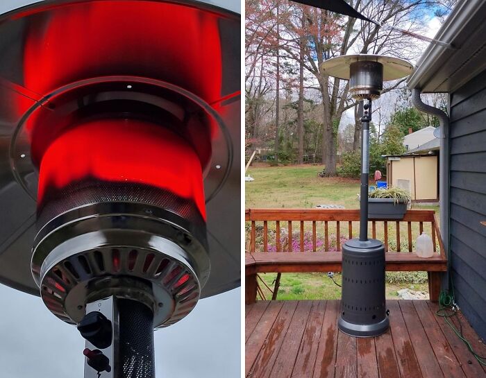 This Outdoor Propane Patio Heater Is The Cozy Campfire Your Patio Has Been Missing, Minus The Smoke And S'mores Mess