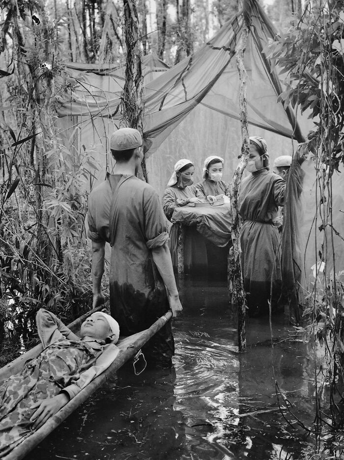 A Makeshift Hospital In The Vietnam War, 1970