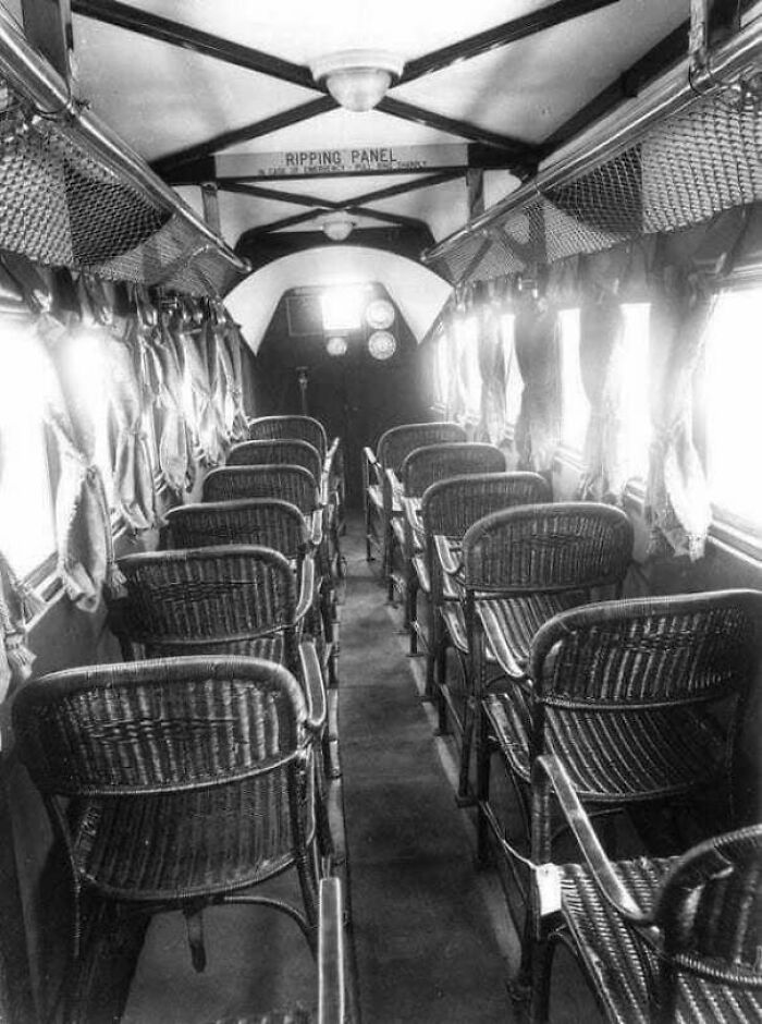 Inside Of An Airplane In 1930 [572x768]