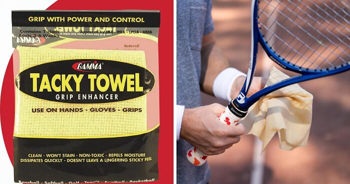 This Gamma Tacky Towel Grip Traction Enhancer Will Give You A Grip So Firm, You'll Feel Like You Could Return A Serve From Serena Williams Herself