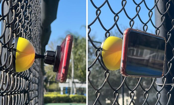 This Tennis & Pickleball Fence Phone Mount Turns Your Phone Into A Personal Coach, Capturing Every Ace And Analyzing Every Swing So You Can Up Your Game