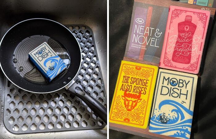 These Genuine Fred Book Sponges Will Make Dish Duty Feel Less Like A Chore And More Like A Literary Adventure