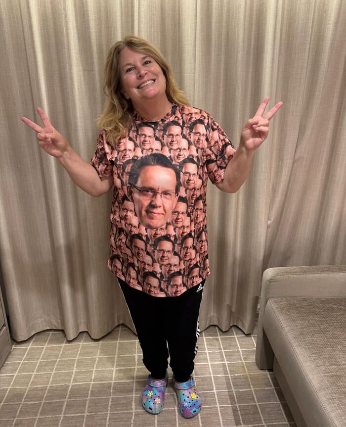 This custom Face T-Shirt Is The Ultimate Way To Say, "I'm So Iconic, I'm Wearing Myself!"