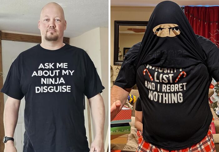 You Won't Be Able To Keep Your Covert Identity Under Wraps With This Attention-Grabbing "Ask Me About My Ninja Disguise" T-Shirt