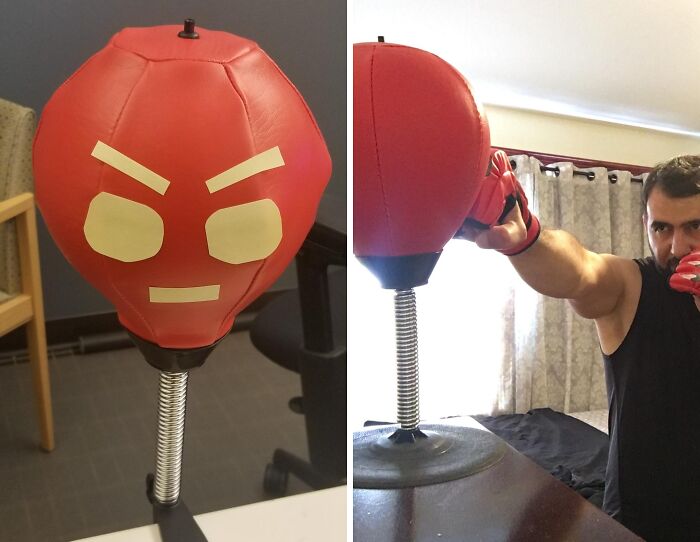 This Stress Relief Desktop Punching Bag Is The Perfect Way To Channel Your Inner Rocky Balboa And Ko Stress Without Leaving Your Desk