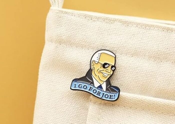 Not All Political Accessories Need To Be As Obvious As A Maga Hat. This Joe Biden Enamel Pin Is Just Understated Enough