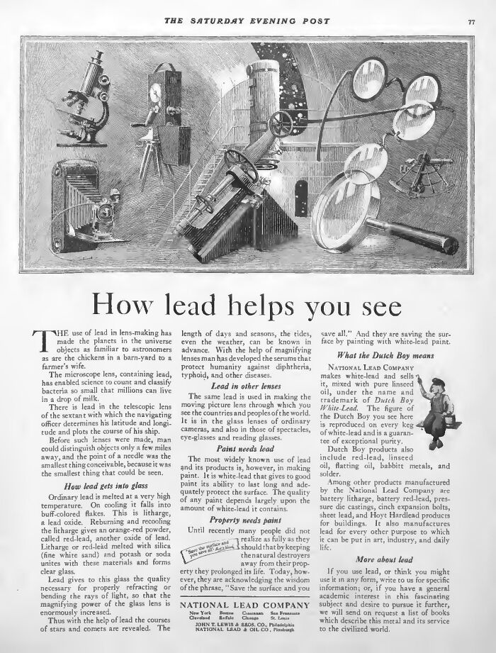 National Lead Company Ad For Dutch Boy Paint Via The Saturday Evening Post Of January 6, 1923