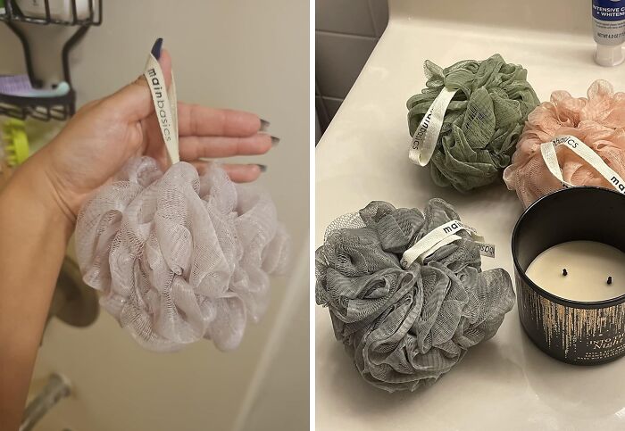 Don't Wait For Your Shower Loofah Sponge  To Unravel Untill You Replace It. These Need A Refresh Every Couple Of Months!