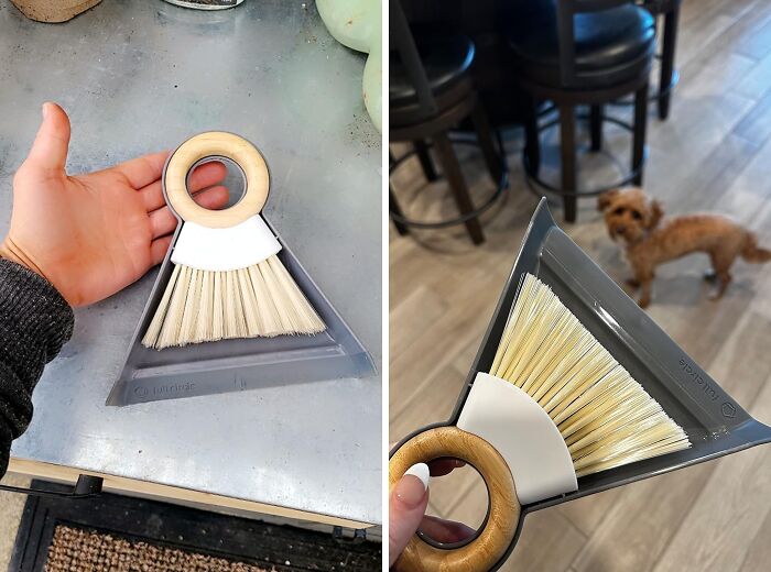 This Mini Brush & Dustpan Set Is The Adorable Cleaning Duo That Proves Size Doesn't Matter When It Comes To Tackling Crumbs And Dust Bunnies