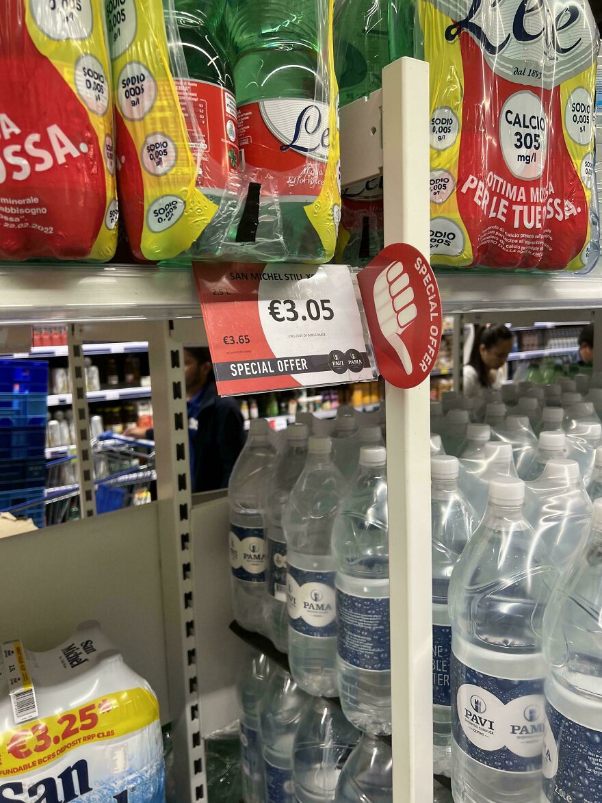 Someone Keeps On Flipping The Sign In The Supermarket