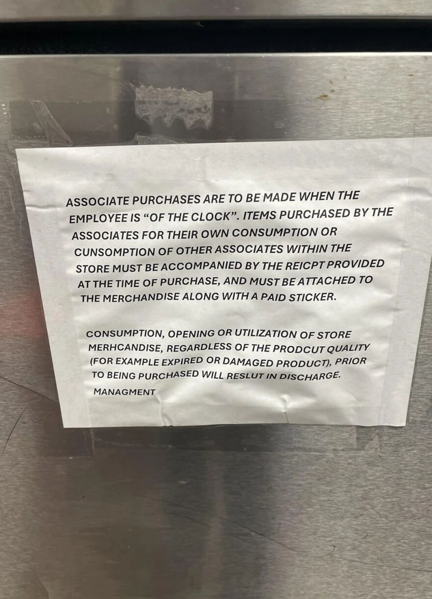 Merhcandise Cunsomption Policy At A Grocery Store