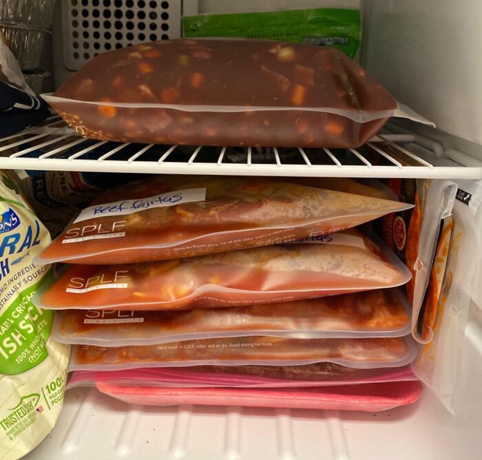 If Your Reusable Freezer Bags Are Looking More Like Reusable Soup Bags, You Might Need To Turn That Freezer Temperature Down A Notch!