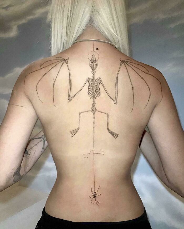 Love At First Sight 🥵. Thinking Of Getting This As My First Tattoo Just Without The Spider And Wire From The Neck. What Do You Think, I Wonder If It Won’t Look Unfinished