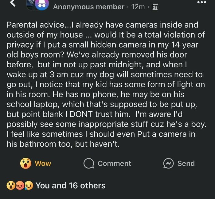 Totally Normal To Want To Record Your Underage Child In Their Bedroom And Bathroom