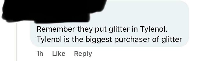 Apparently Tylenol Is Full Of Glitter 😂