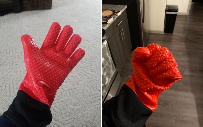 These Heat Resistant Oven Gloves Are So Versatile, You Can Use Them For Grilling, Baking, Or Even Handling Hot Lava (Okay, Maybe Not Lava, But You Get The Idea)