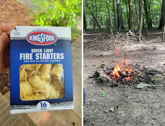  Pringles Or Raw Pasta Make Perfect Fire Startes For Savvy Campers. But Don't Get Caught Unexpectedly In The First Place By Always Carrying These Kingsford Fire Starers 