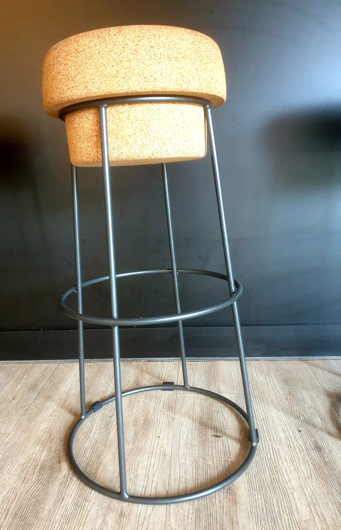 Bar Stool Shaped Like Wine Cork