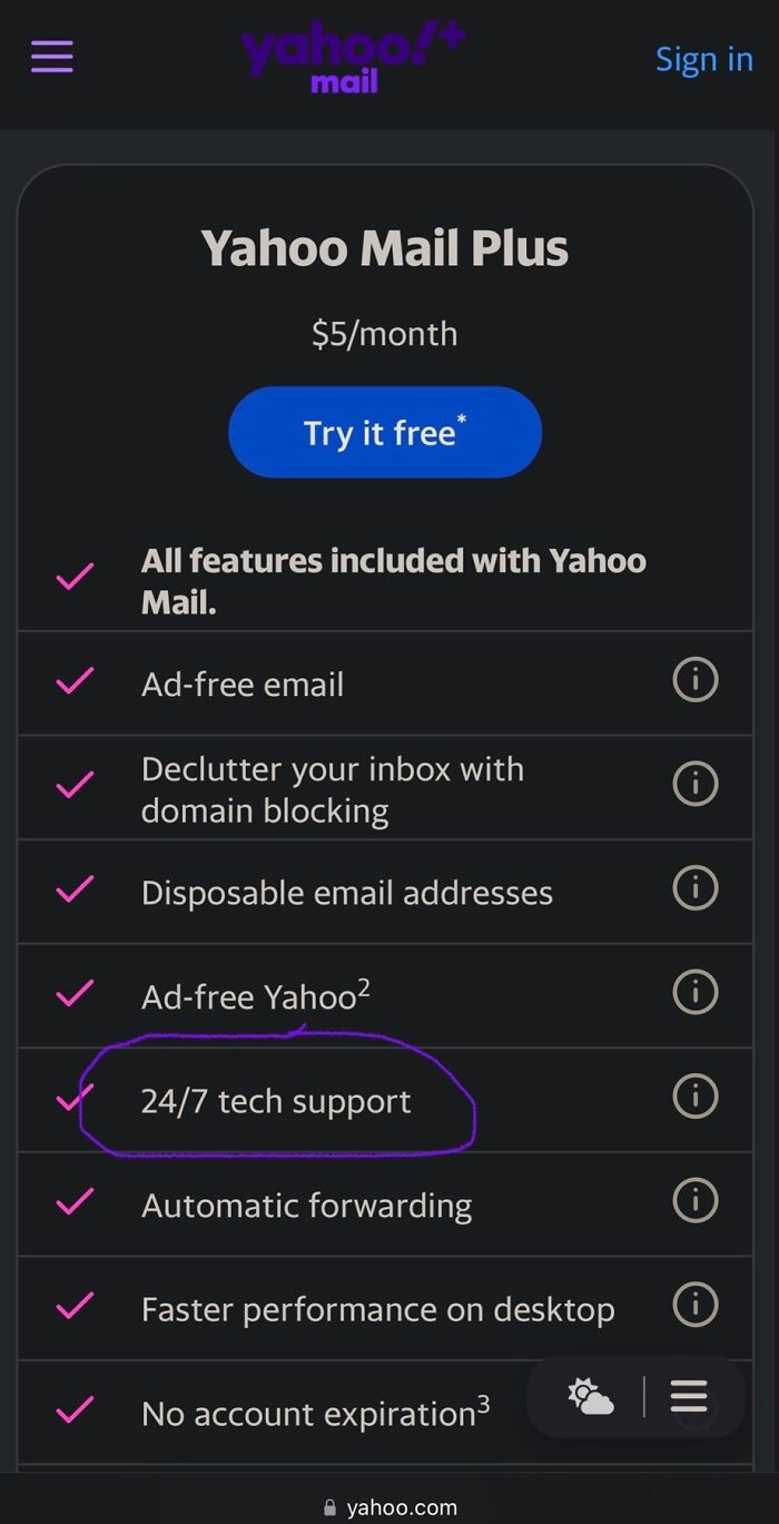 Can’t Reset My Yahoo Password Because I Have A New Number. Went Online And Read That It’s A Premium Feature Now