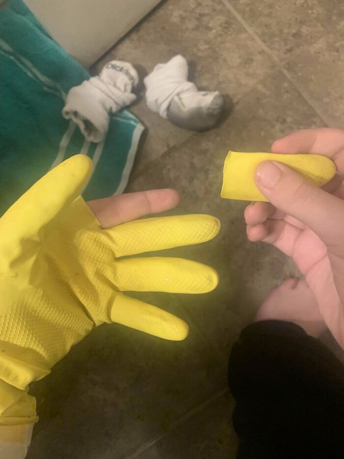 An Attempt Was Made To Take Off A Glove