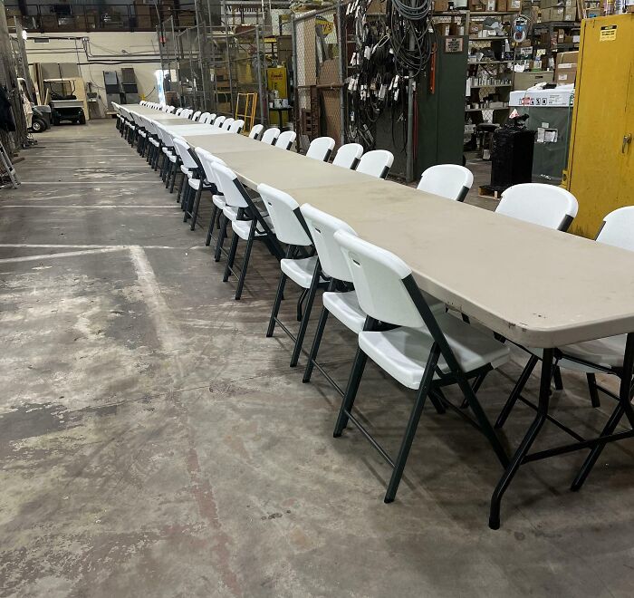 They Scheduled A Retirement Dinner For 1:00 Today. Almost Everyone In The Warehouse Leaves At 11:30 On Fridays