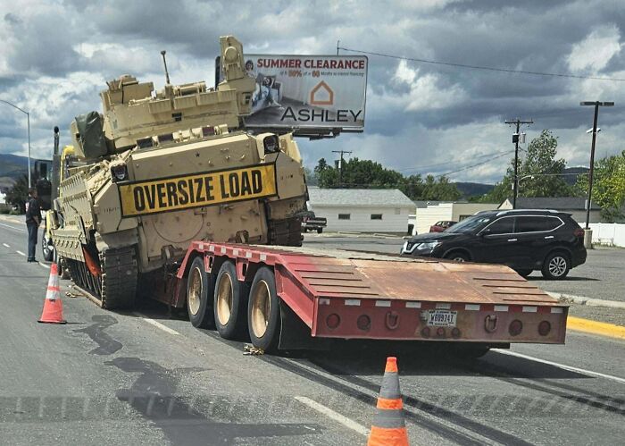 Tank Fell Off Its Transport Trailer On The Highway