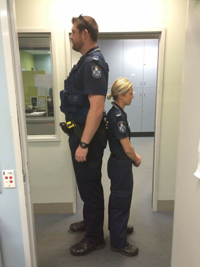 Police Come In All Shapes And Sizes. 6'9" Compared To 5'1"