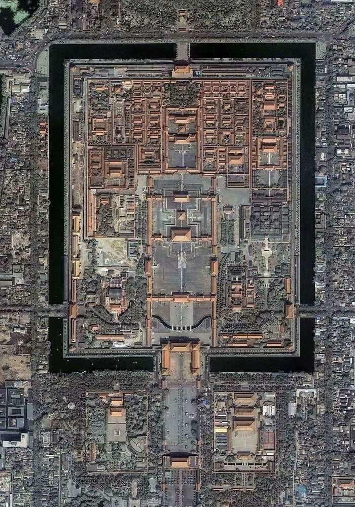 Aerial Shot Of The Forbidden City, Beijing