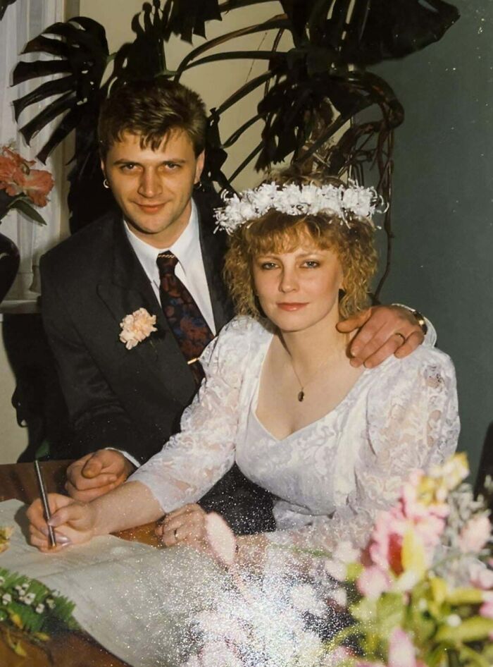 My Dad And Late Mum On Their Wedding Day - 1983. I Forgot How Beautiful She Was