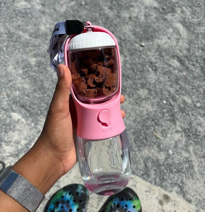 Whether You're Hiking, Camping, Or Just Taking A Stroll In The Park, This Dog Water Bottle With Food Container Is The Must-Have Accessory For Any Dog Owner Who Wants To Ensure Their Furry Friend Stays Nourished And Hydrated.