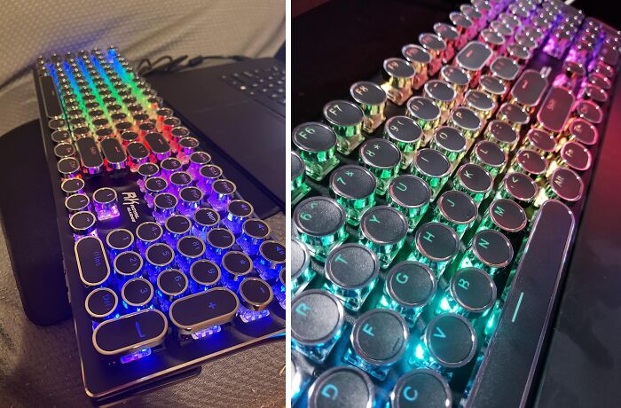 This Retro Mechanical Keyboard With Its Satisfying Click-Clack Sound And Customizable Rgb Backlighting Will Make You Feel Like A Productivity Powerhouse