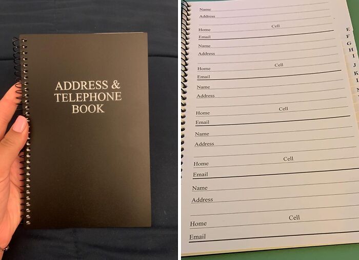 This Iconikal Address And Telephone Book Is The Charmingly Old-School Way To Keep Your Contacts Organized, Proving That Sometimes The Best Technology Is The Kind That Doesn't Need Batteries