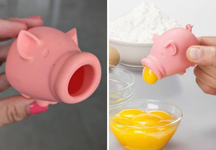 Say "Oink" To Perfectly Separated Eggs With This Quirky And Functional Silicone Egg Separator