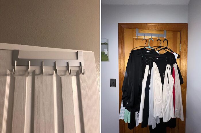  Over-The-Door Hook Rack Is A Versatile Addition To Organization