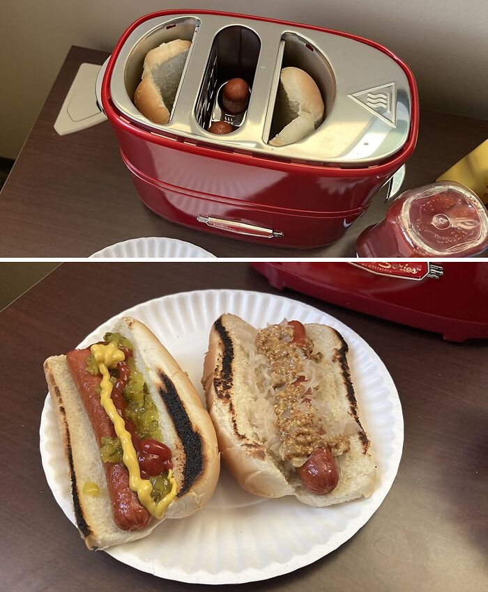 This Retro Hot Dog Bun Toaster Is A Blast From The Past, Proving That The Best Way To Enjoy A Hot Dog Is With A Perfectly Toasted Bun