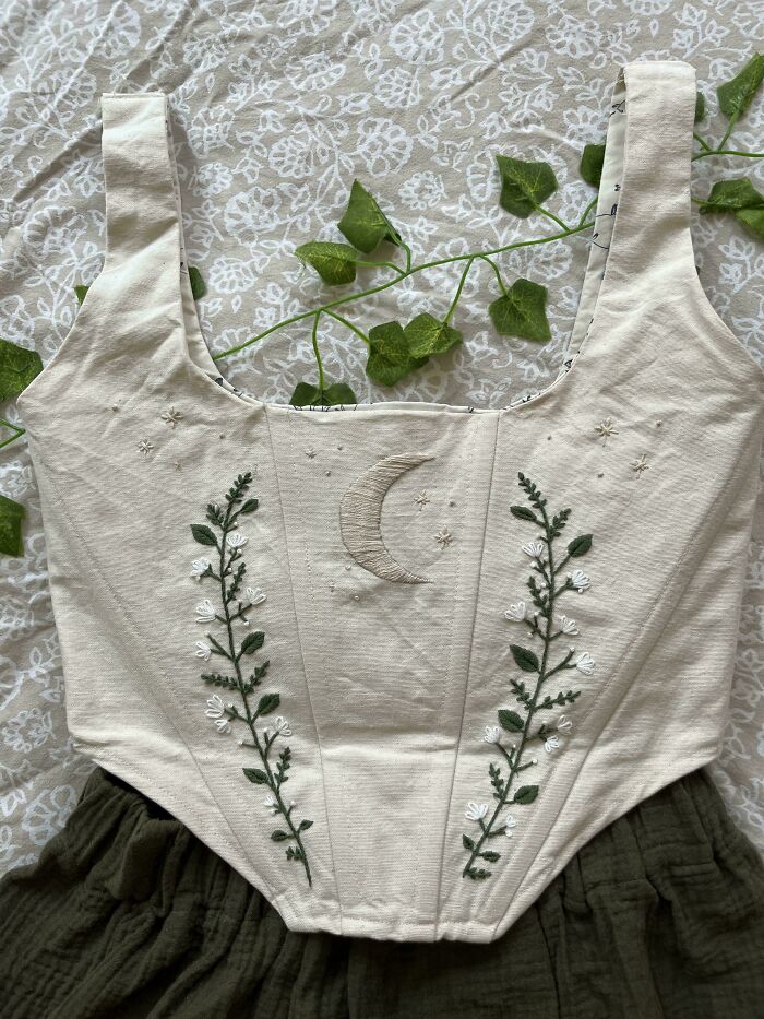 I Embroidered A Corset I Made!